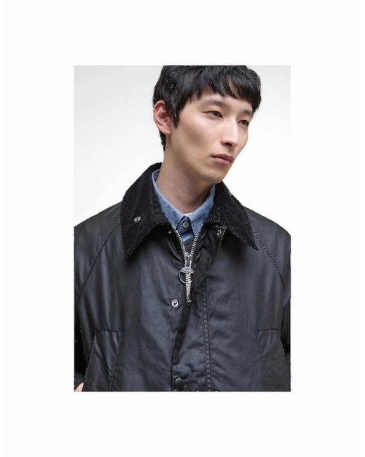 Barbour Black Os Bedale Wax Jacket for men