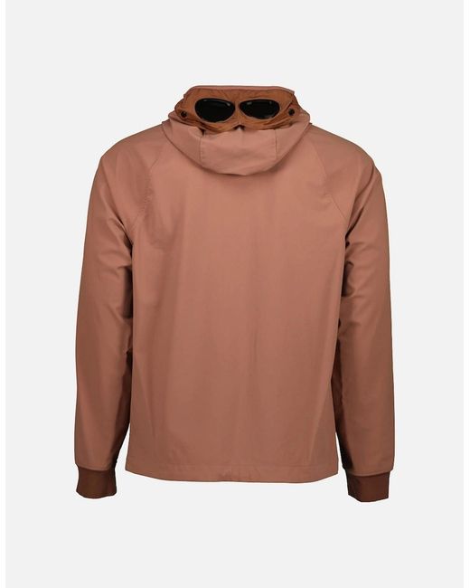 C P Company Brown Gd Shell Goggle Jacket for men