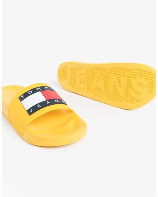 Tommy Hilfiger Yellow Tj Pool Slides Slides Warm for men
