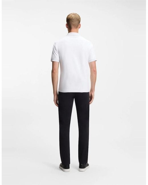 Boss White Passenger Short Sleeve Polo Shirt for men