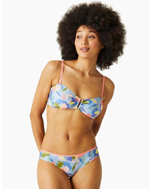 Regatta Blue Ladies Aceana Iii Abstract Floral Bikini Top