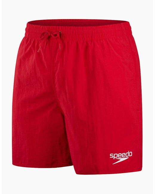 Speedo Red Essential 16 Swim Shorts for men