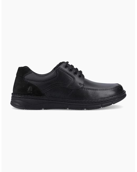 Hush Puppies Black Franklin Lace Up Shoe Leather Shoes for men