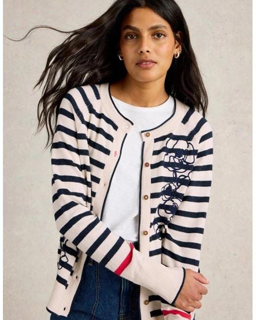White Stuff Multicolor Lulu Embroidered Cardi Multi