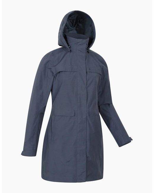 Mountain Warehouse Blue Ladies Cloudburst Textured Waterproof Jacket