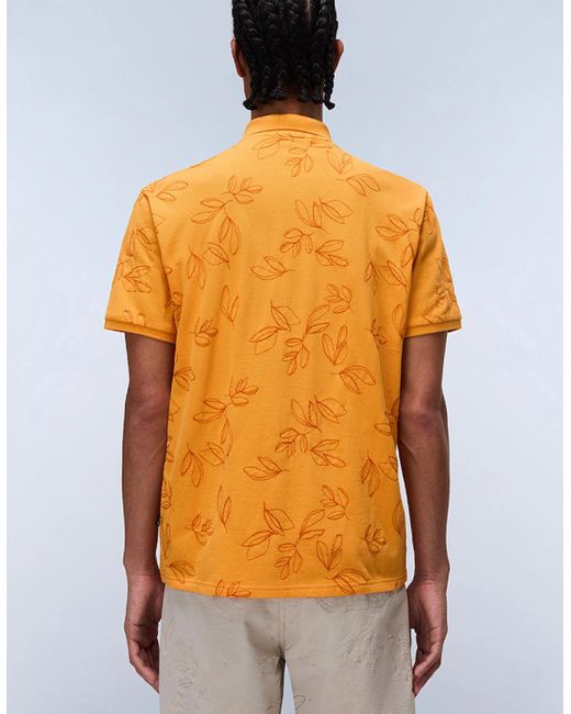 Napapijri Orange Brolio Short Sleeve Polo Shirt for men