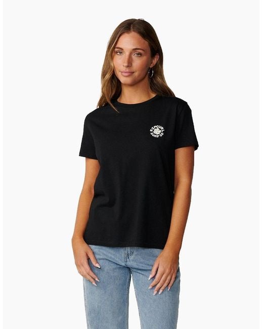 Rip Curl Black Rip Curl Party Wave Short Sleeve T-Shirt