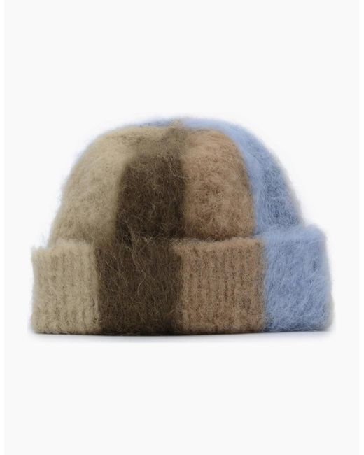 AMI Brown Striped Beanie