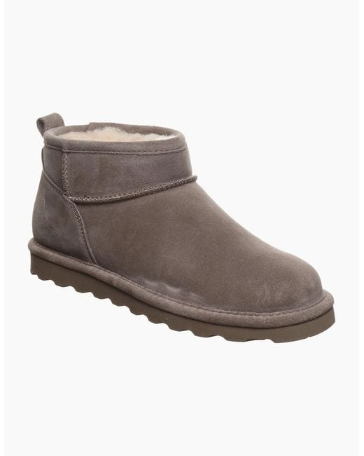 BEARPAW Brown Shorty Suede Morel Winter Ankle Boots