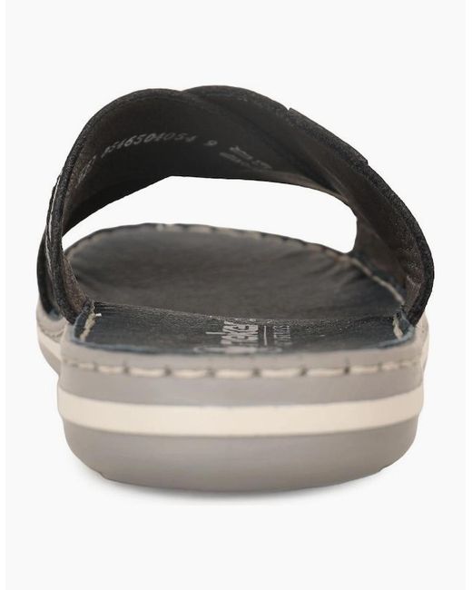 Rieker Black Shorline Sandals for men