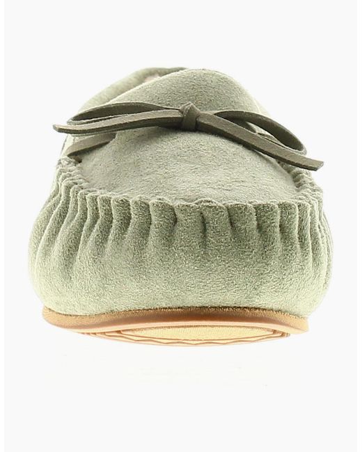 Strollers Green Moccasin Slippers Faux Fur Matilda Uk Size