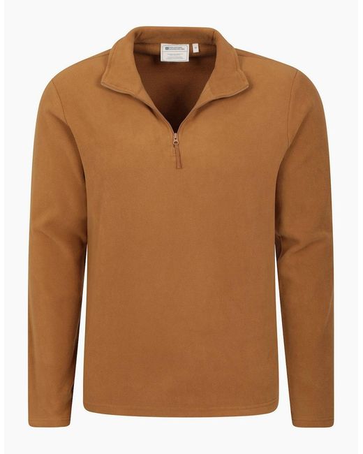 Mountain Warehouse Brown Camber Ii Half Zip Fleece Top for men