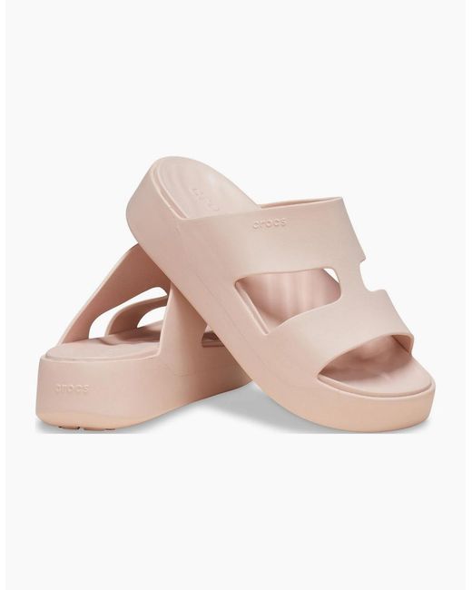 CROCSTM Pink Getaway Platform H-Strap Mules