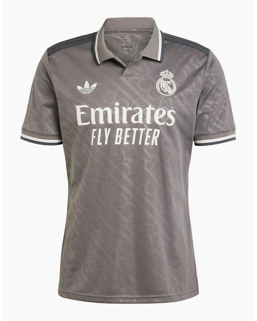 Adidas Gray Real Madrid Third Shirt 2024 2025 Adults for men