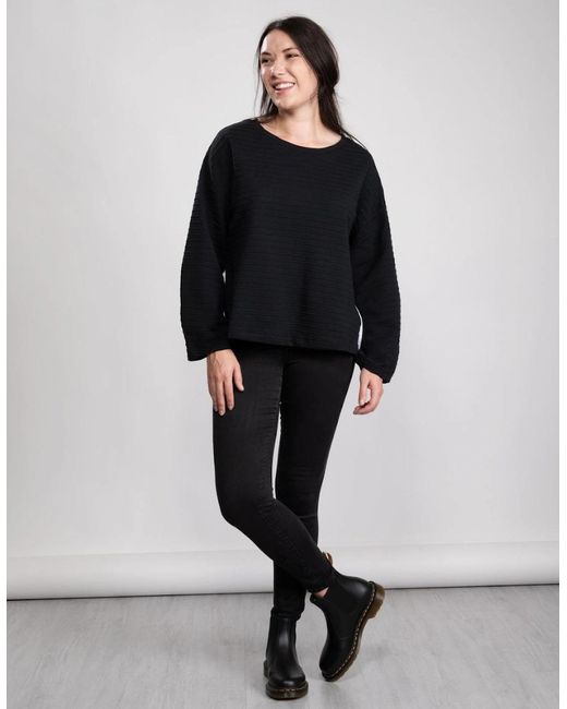 French Connection Black Fredia Jersey Scoop Pleat Back