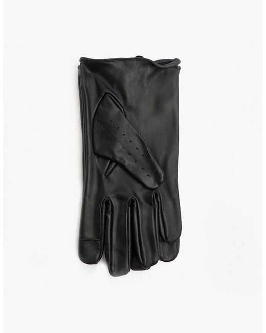 Jack & Jones Black Driver Leather Driving Gloves for men