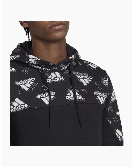 Adidas Black Gfx Graphic Hoodie for men