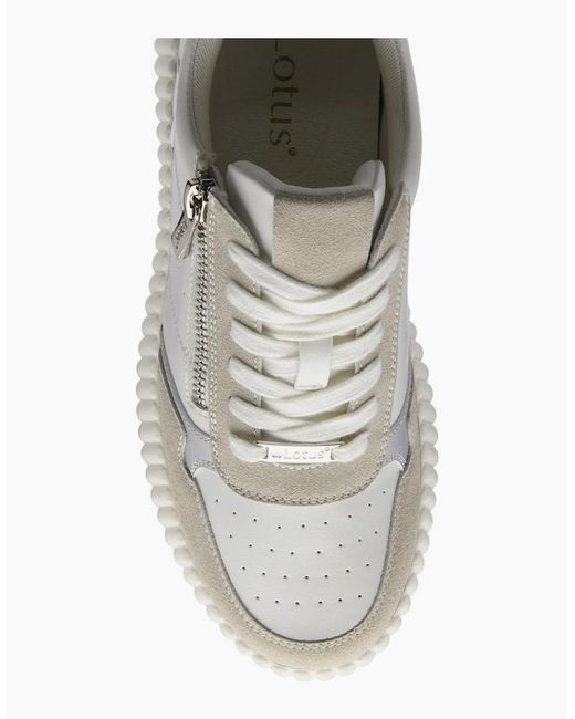 Lotus White Paige Trainers