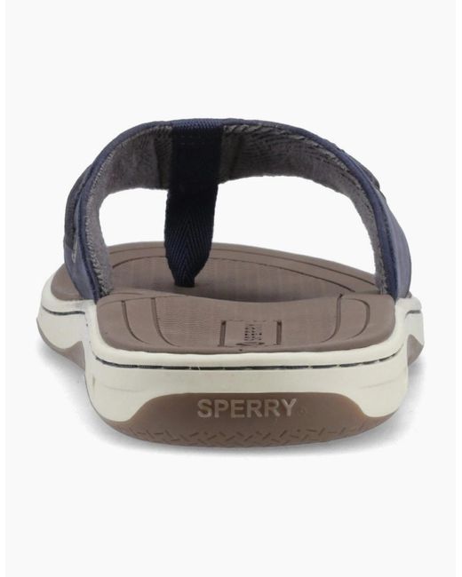 Sperry Top-Sider Blue Sperry Baitfish Leather Sandals for men