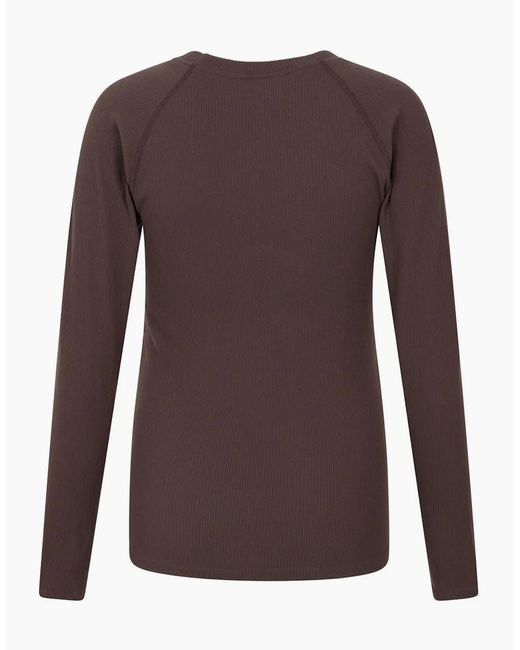 Mountain Warehouse Purple Ladies Carmel Ribbed Seamless Thermal Top