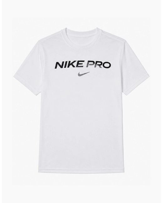 Nike White Pro Dri Fit Sportswear T Shirt for men