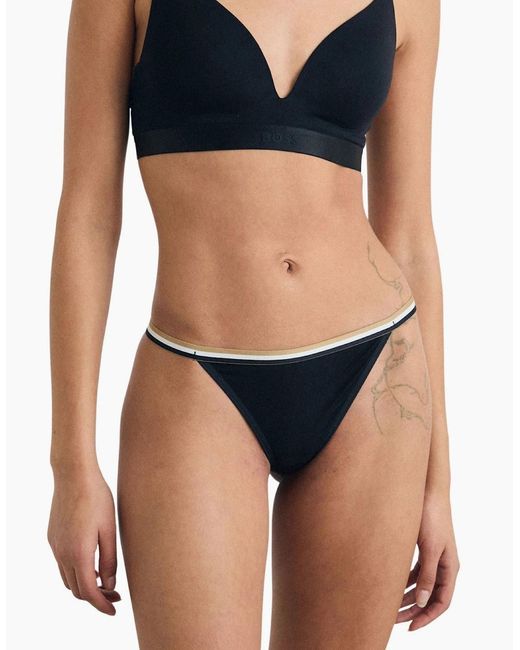 Boss Black 3-Pack Stripe Lace Strings
