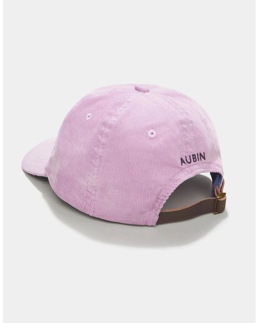 aubi Pink Dearne Cord Cap for men