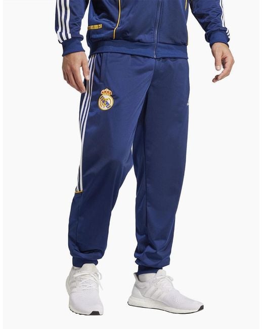 Adidas Blue Real Madrid Retro Tracksuit Bottoms 99/00 for men