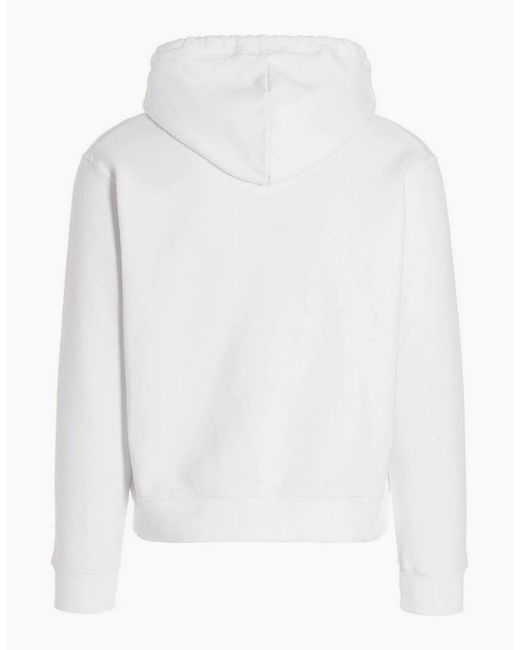 DSquared² White Cool Fit Seven 24 Logo Hoodie for men