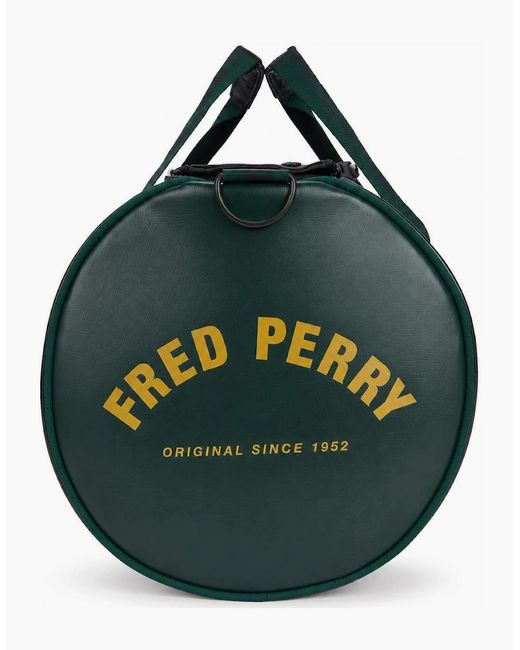 Fred Perry Black Classic Barrel Bag/Grassroots for men