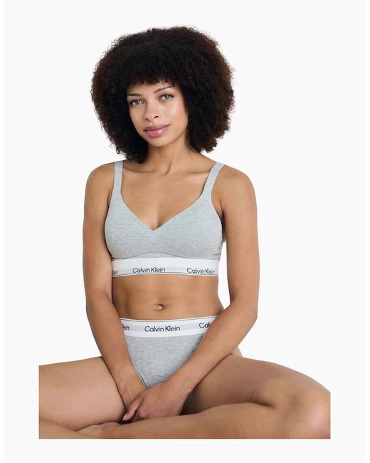Calvin Klein Gray Icon Cotton Modal High Leg Tanga Brief, Heather