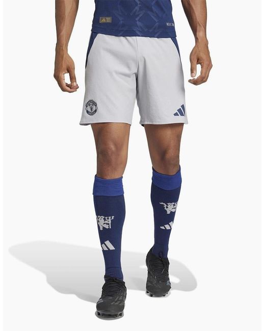Adidas Gray Manchester United Bermuda Shorts for men