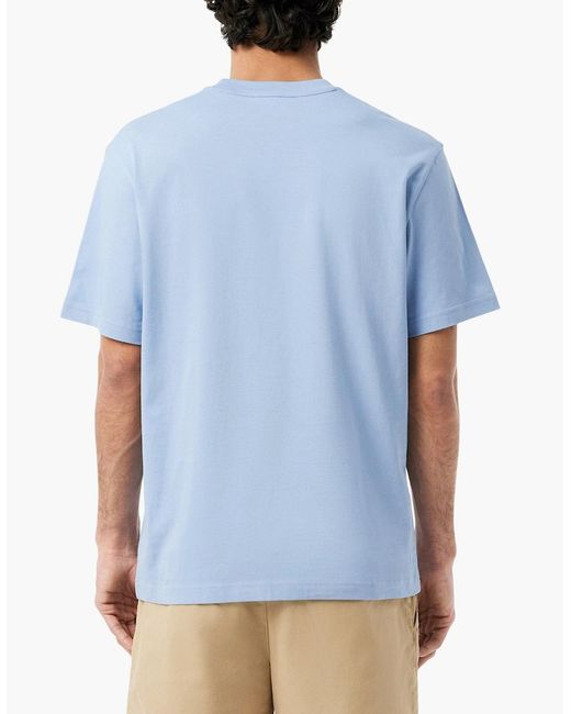 Lacoste Blue Th7318 Classic Fit Cotton T-Shirt for men