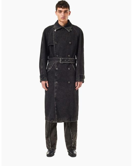 DIESEL Black Delrir Coat for men