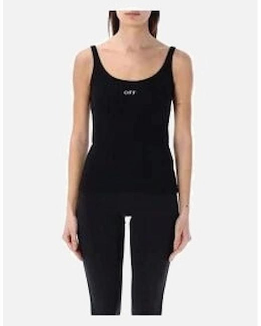 Off-White c/o Virgil Abloh Black Off Stamp Rib Tank Top