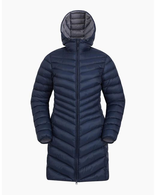 Mountain Warehouse Blue Ladies Florence Long Padded Jacket
