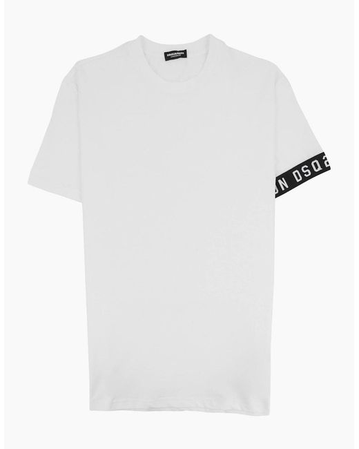 DSquared² White Swim Shorts & Underwear Dsq2 Icon Arm Band T-Shirt for men