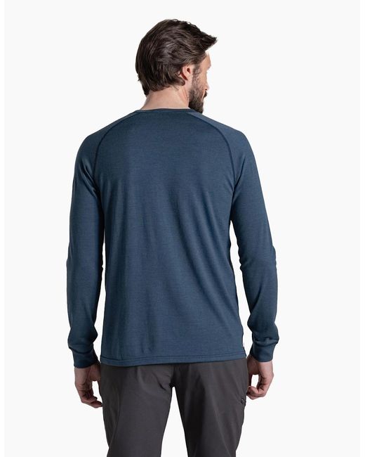 Craghoppers Blue National Trust Yewdale Long-Sleeved T-Shirt for men