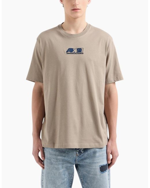 Armani Gray Exchange T-Shirts Milano Tee Summer for men