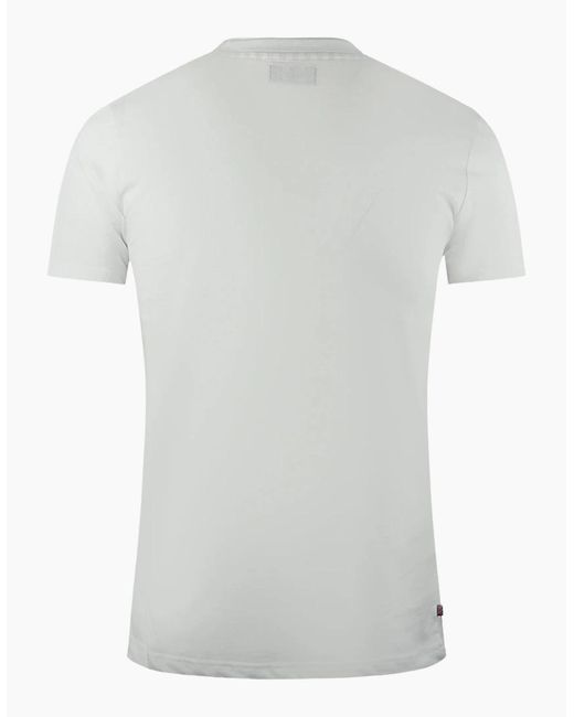 Aquascutum White London Aldis Brand Logo On Chest T-Shirt for men