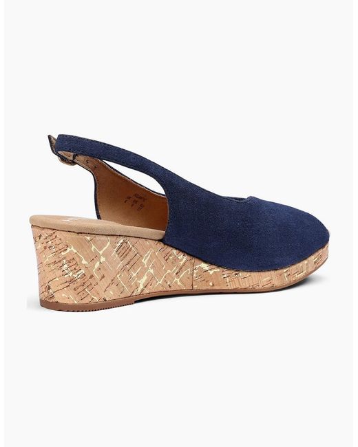 Hotter Blue Atlantic Wedge Sandals
