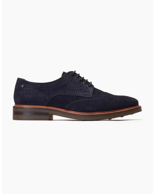 Base London Blue Hatfield Brogues for men