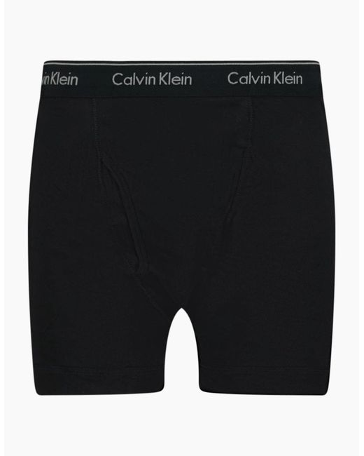 Calvin Klein Black Stencil Logo Cotton Stretch Boxers (3 Pack) for men