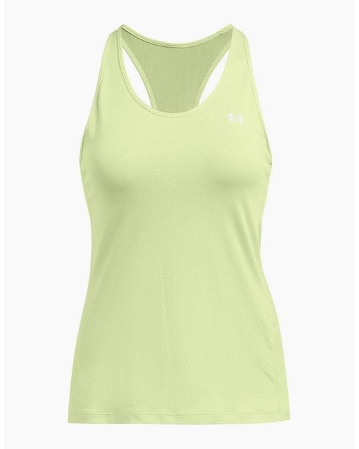 Under Armour Yellow Armour Tech Mesh Racer Tank Gym Vest