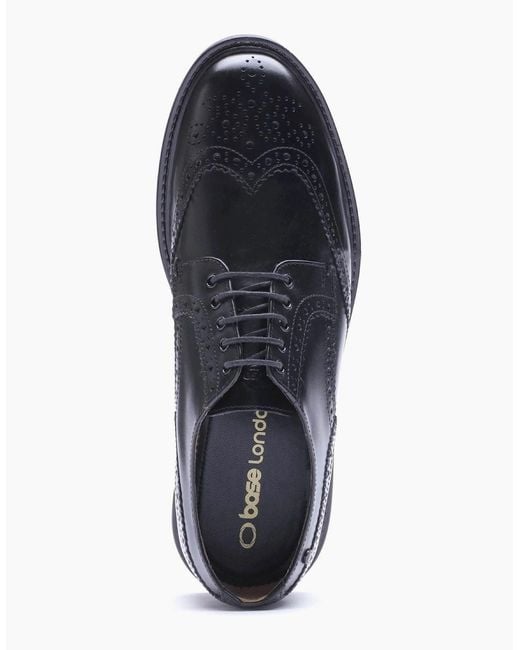 Base London Blue London Tanner Leather Brogues Shoes for men