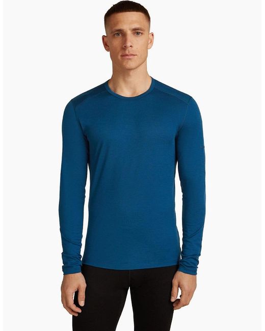 Icebreaker Blue Oasis Long Sleeve Baselayer Top for men