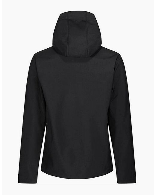 Regatta Black Venturer Hooded Soft Shell Jacket for men