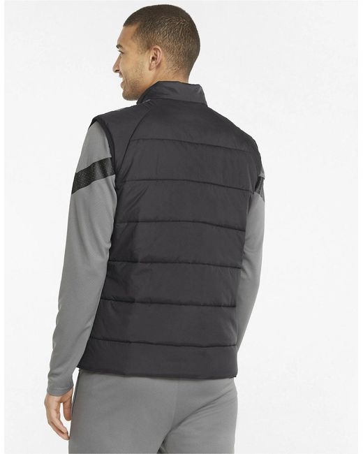 PUMA Black Teamliga Vest Jacket Gilet for men