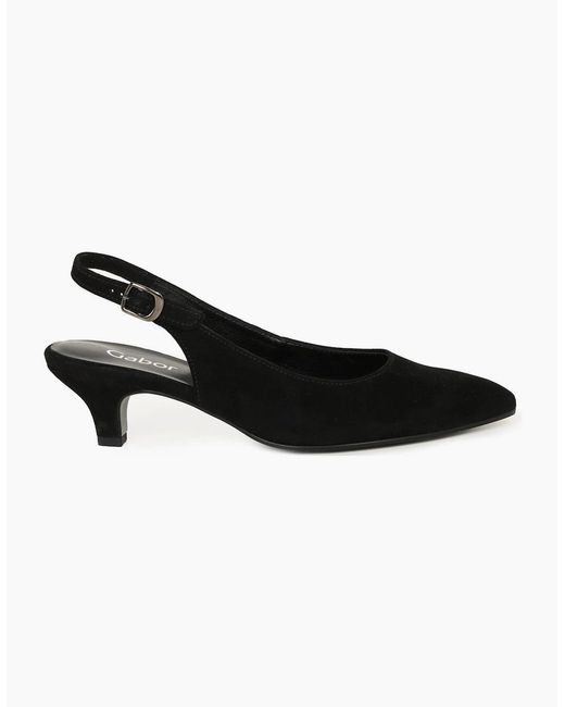 Gabor Black Editor Open Court Shoes
