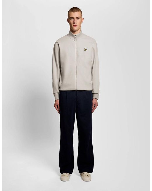 Lyle & Scott Natural Cotton Blend Track Jacket for men